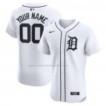 Camiseta Beisbol Hombre Detroit Tigers Primera Elite Personalizada Blanco