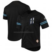 Camiseta Beisbol Hombre Homestead Grays Button Down Negro