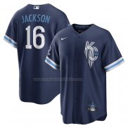 Camiseta Beisbol Hombre Kansas City Royals Bo Jackson 2022 City Connect Replica Azul