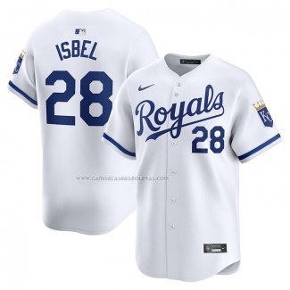 Camiseta Beisbol Hombre Kansas City Royals Kyle Isbel Primera Limited Blanco
