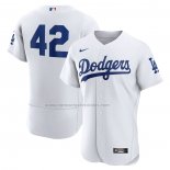 Camiseta Beisbol Hombre Los Angeles Dodgers 2023 Jackie Robinson Day Autentico Blanco