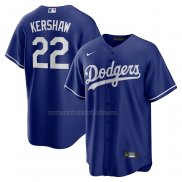 Camiseta Beisbol Hombre Los Angeles Dodgers Clayton Kershaw Alterno Replica Azul