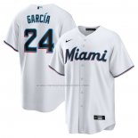 Camiseta Beisbol Hombre Miami Marlins Avisail Garcia Primera Replica Blanco