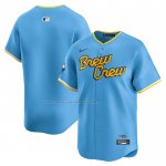 Camiseta Beisbol Hombre Milwaukee Brewers City Connect Limited Azul