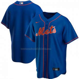 Camiseta Beisbol Hombre New York Mets Alterno Replica Azul