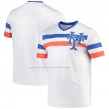 Camiseta Beisbol Hombre New York Mets Cooperstown Collection V-Neck Blanco