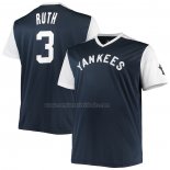 Camiseta Beisbol Hombre New York Yankees Babe Ruth Cooperstown Collection Replica Azul