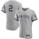Camiseta Beisbol Hombre New York Yankees Derek Jeter 2020 Hall Of Fame Road Autentico Gris
