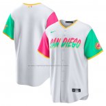 Camiseta Beisbol Hombre San Diego Padres 2022 City Connect Replica Blanco