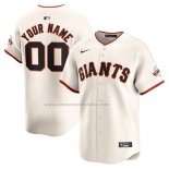 Camiseta Beisbol Hombre San Francisco Giants Primera Limited Personalizada Crema