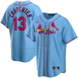 Camiseta Beisbol Hombre St. Louis Cardinals Matt Carpenter Alterno Replica Azul