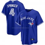 Camiseta Beisbol Hombre Toronto Blue Jays George Springer Alterno Replica Azul