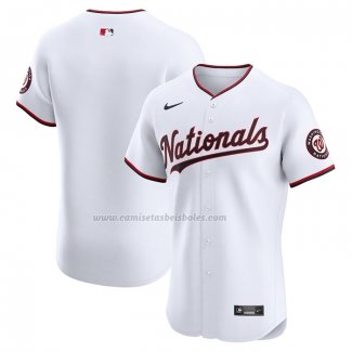 Camiseta Beisbol Hombre Washington Nationals Primera Elite Blanco