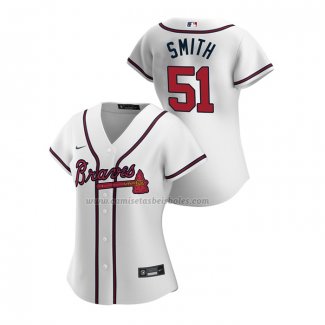 Camiseta Beisbol Mujer Atlanta Braves Will Smith Replica Primera 2020 Blanco
