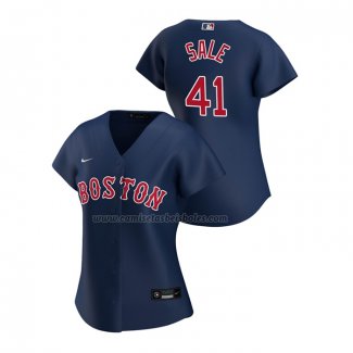 Camiseta Beisbol Mujer Boston Red Sox Chris Sale Replica Alterno 2020 Azul