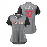 Camiseta Beisbol Mujer Chicago White Sox Juan Minaya 2018 LLWS Players Weekend Juanito Gris