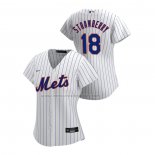 Camiseta Beisbol Mujer New York Mets Darryl Strawberry Replica Primera 2020 Blanco