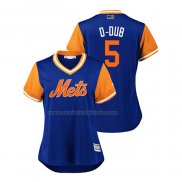 Camiseta Beisbol Mujer New York Mets David Wright 2018 LLWS Players Weekend D Dub Azul