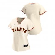Camiseta Beisbol Mujer San Francisco Giants Replica Primera 2020 Crema