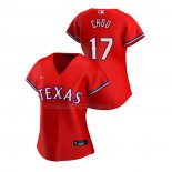 Camiseta Beisbol Mujer Texas Rangers Shin Soo Choo Replica Alterno 2020 Rojo