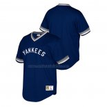 Camiseta Beisbol Nino New York Yankees Cooperstown Collection Mesh Wordmark V-Neck Azul