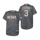 Camiseta Beisbol Nino Washington Nationals Alcides Escobar 2022 City Connect Replica Gris