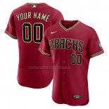Camiseta Beisbol Hombre Arizona Diamondbacks Alterno Autentico Personalizada Rojo