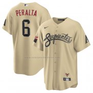 Camiseta Beisbol Hombre Arizona Diamondbacks David Peralta 2021 City Connect Replica Oro