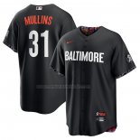 Camiseta Beisbol Hombre Baltimore Orioles Cedric Mullins 2023 City Connect Replica Negro