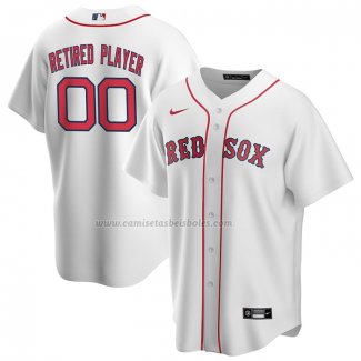 Camiseta Beisbol Hombre Boston Red Sox Pick-A-Player Retired Roster Primera Replica Blanco