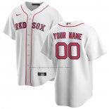 Camiseta Beisbol Hombre Boston Red Sox Primera Replica Personalizada Blanco