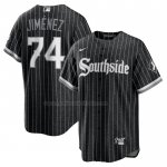 Camiseta Beisbol Hombre Chicago White Sox Eloy Jimenez 2021 City Connect Replica Negro Camiseta Beisbol Hombre Chicago White Sox Eloy Jimenez 2021 City Connect Replica Negro