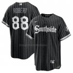 Camiseta Beisbol Hombre Chicago White Sox Luis Robert 2021 City Connect Replica Player Negro Camiseta Beisbol Hombre Chicago White Sox Luis Robert 2021 City Connect Replica Player Negro
