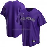 Camiseta Beisbol Hombre Colorado Rockies Alterno Replica Violeta