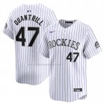 Camiseta Beisbol Hombre Colorado Rockies Cal Quantrill Primera Limited Blanco Camiseta Beisbol Hombre Colorado Rockies Cal Quantrill Primera Limited Blanco