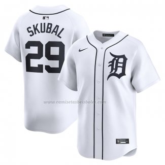 Camiseta Beisbol Hombre Detroit Tigers Tarik Skubal Primera Limited Blanco