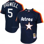 Camiseta Beisbol Hombre Houston Astros Jeff Bagwell Mitchell & Ness Cooperstown Mesh Batting Practice Azul