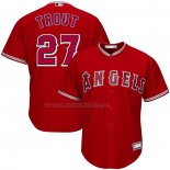 Camiseta Beisbol Hombre Los Angeles Angels Mike Trout Big & Tall Replica Rojo