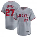 Camiseta Beisbol Hombre Los Angeles Angels Mike Trout Segunda Limited Gris