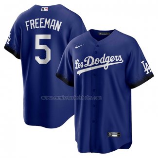 Camiseta Beisbol Hombre Los Angeles Dodgers Freddie Freeman City Connect Replica Azul