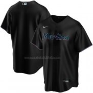 Camiseta Beisbol Hombre Miami Marlins Alterno Replica Negro
