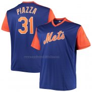 Camiseta Beisbol Hombre New York Mets Mike Piazza Cooperstown Collection Replica Azul