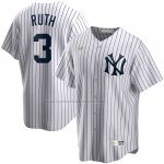 Camiseta Beisbol Hombre New York Yankees Babe Ruth Primera Cooperstown Collection Blanco Camiseta Beisbol Hombre New York Yankees Babe Ruth Primera Cooperstown Collection Blanco
