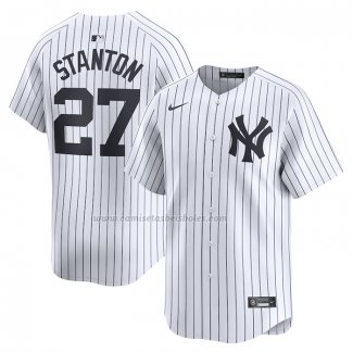 Camiseta Beisbol Hombre New York Yankees Giancarlo Stanton Primera Limited Blanco