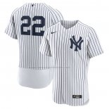 Camiseta Beisbol Hombre New York Yankees Juan Soto Primera Autentico Blanco