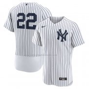 Camiseta Beisbol Hombre New York Yankees Juan Soto Primera Autentico Blanco