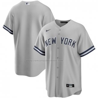Camiseta Beisbol Hombre New York Yankees Road Replica Gris