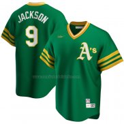 Camiseta Beisbol Hombre Oakland Athletics Reggie Jackson Road Cooperstown Collection Verde