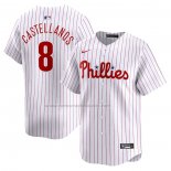 Camiseta Beisbol Hombre Philadelphia Phillies Nick Castellanos Primera Limited Blanco