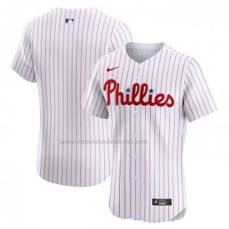 Camiseta Beisbol Hombre Philadelphia Phillies Primera Elite Blanco